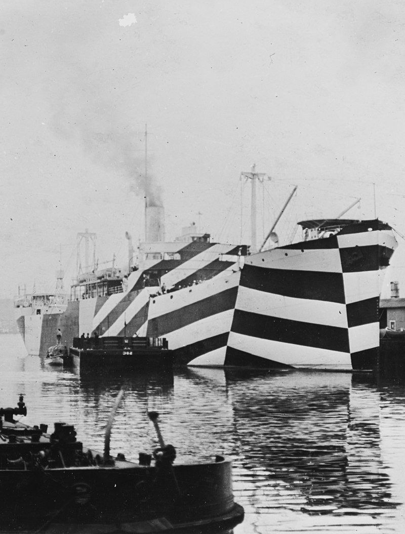 Dazzle camouflage in action.